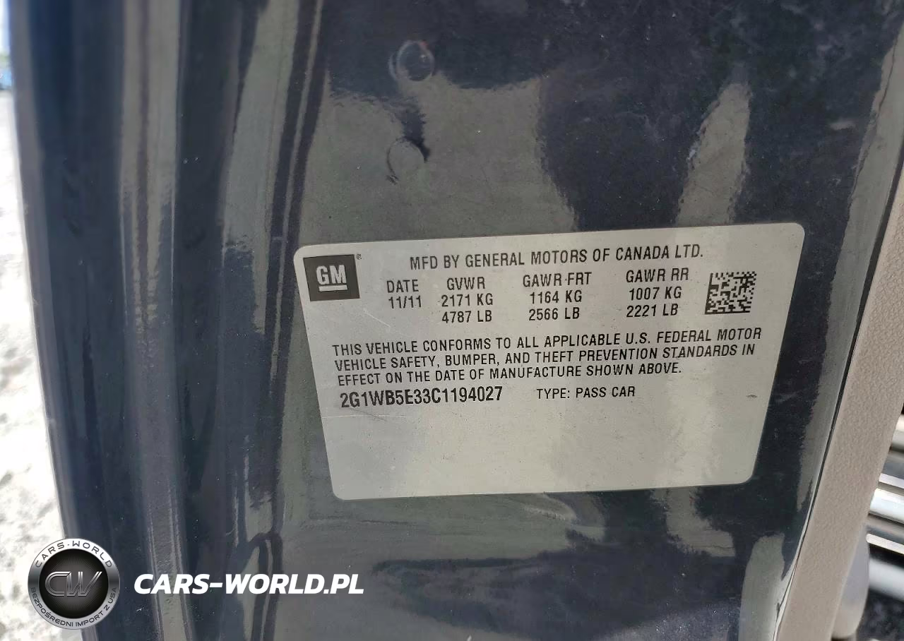 2012 Chevrolet Impala Lt VIN:2G1WB5E33C1194027 - 12
