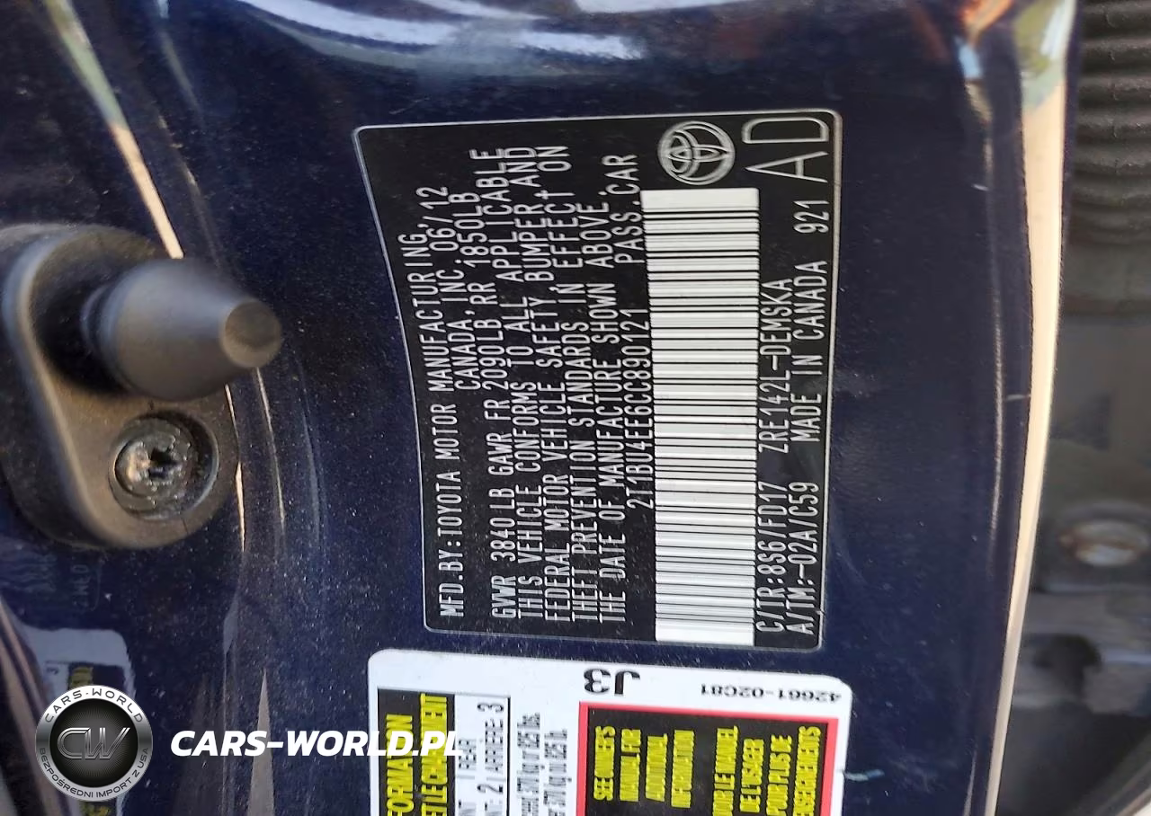 2012 Toyota Corolla L VIN:2T1BU4EE6CC890121 - 12