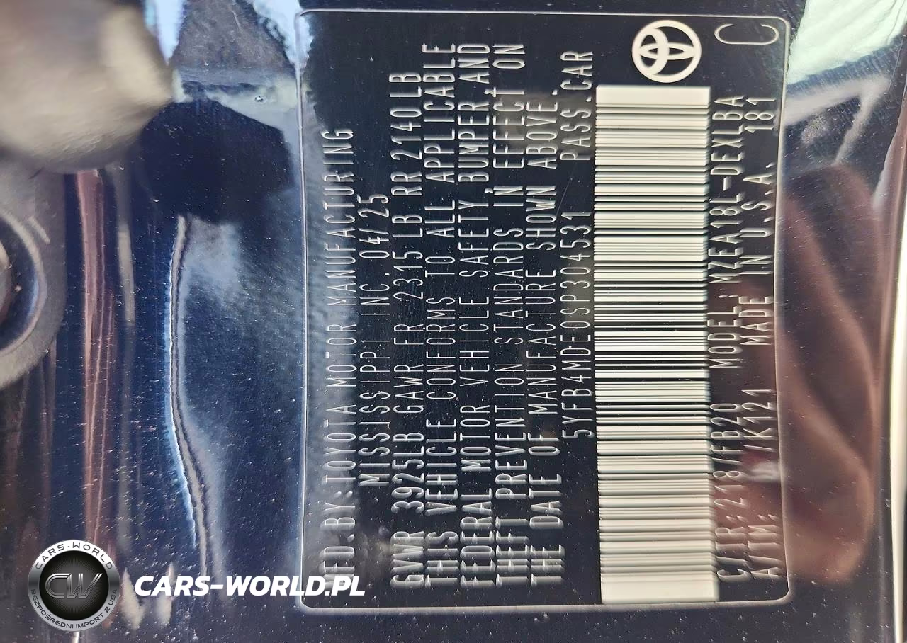 2025 Toyota Corolla Le VIN:5YFB4MDE0SP304531 - 13