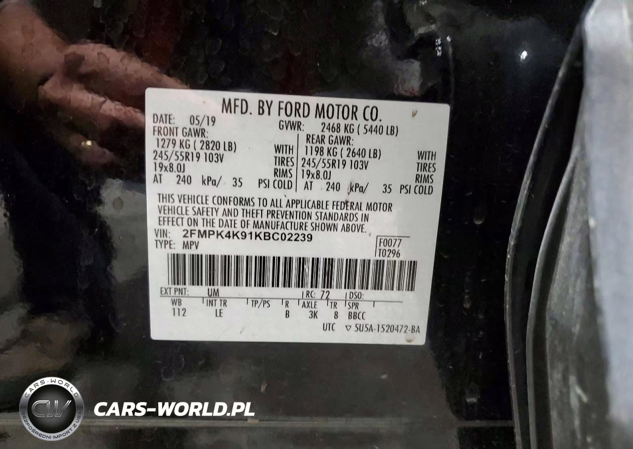 2019 Ford Edge Titanium VIN:2FMPK4K91KBC02239 - 13