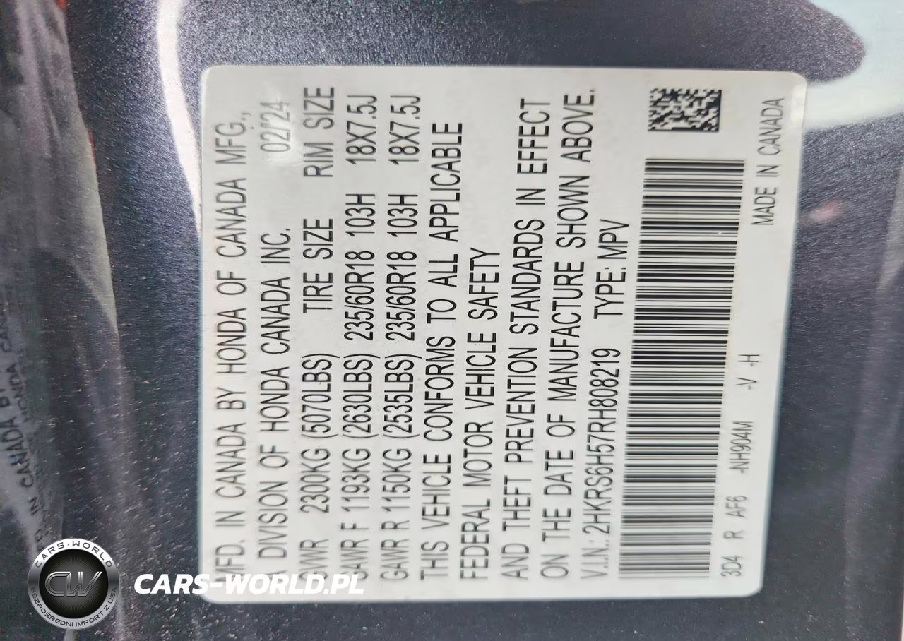 2024 Honda Cr-V Hybrid Sport VIN:2HKRS6H57RH808219 - 13