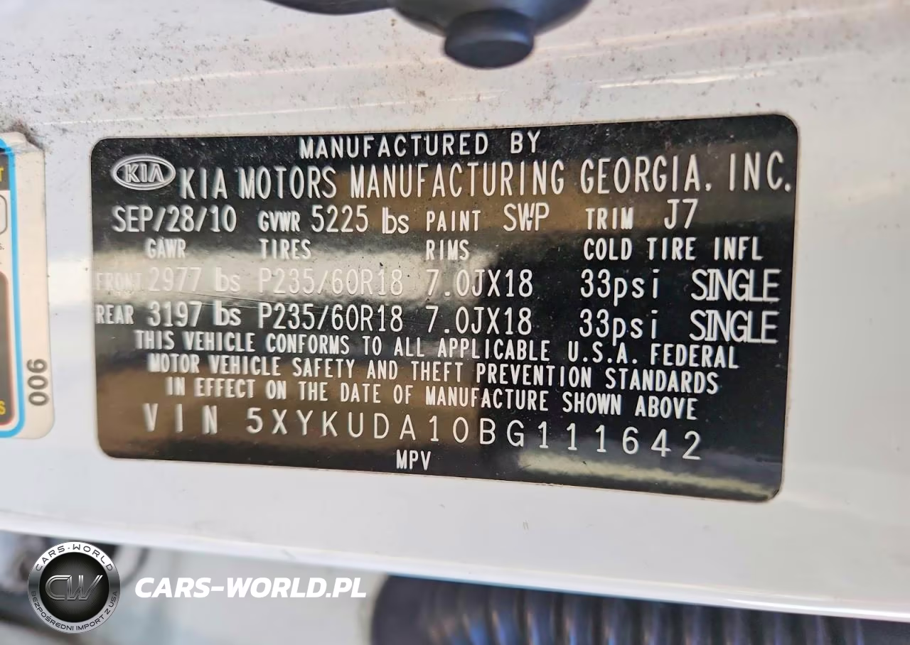 2011 Kia Sorento Ex VIN:5XYKUDA10BG111642 - 13