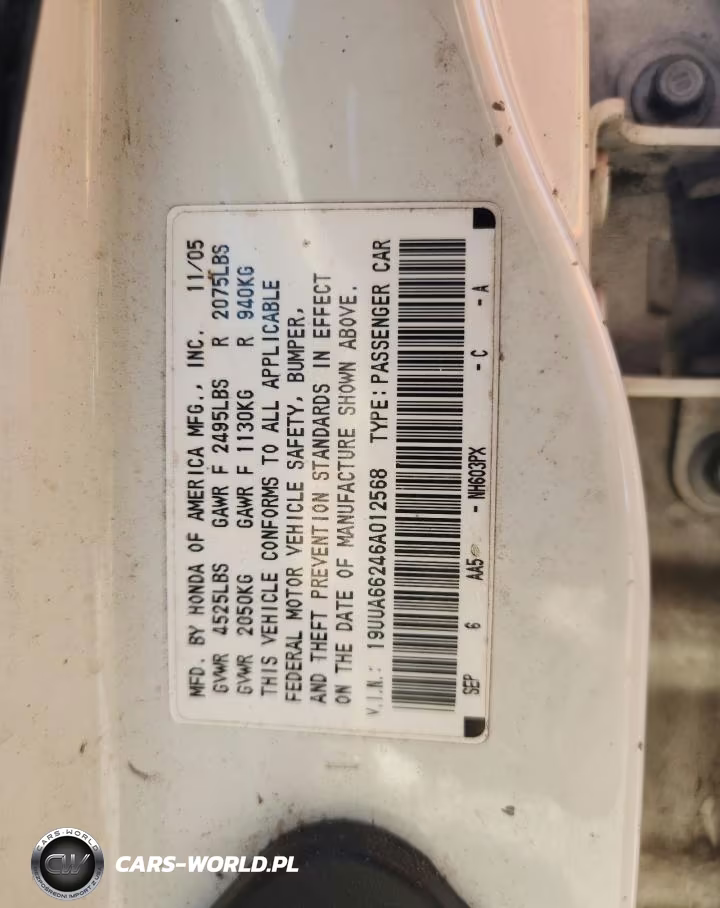 2006 Acura 3.2Tl VIN:19UUA66246A012568 - 12