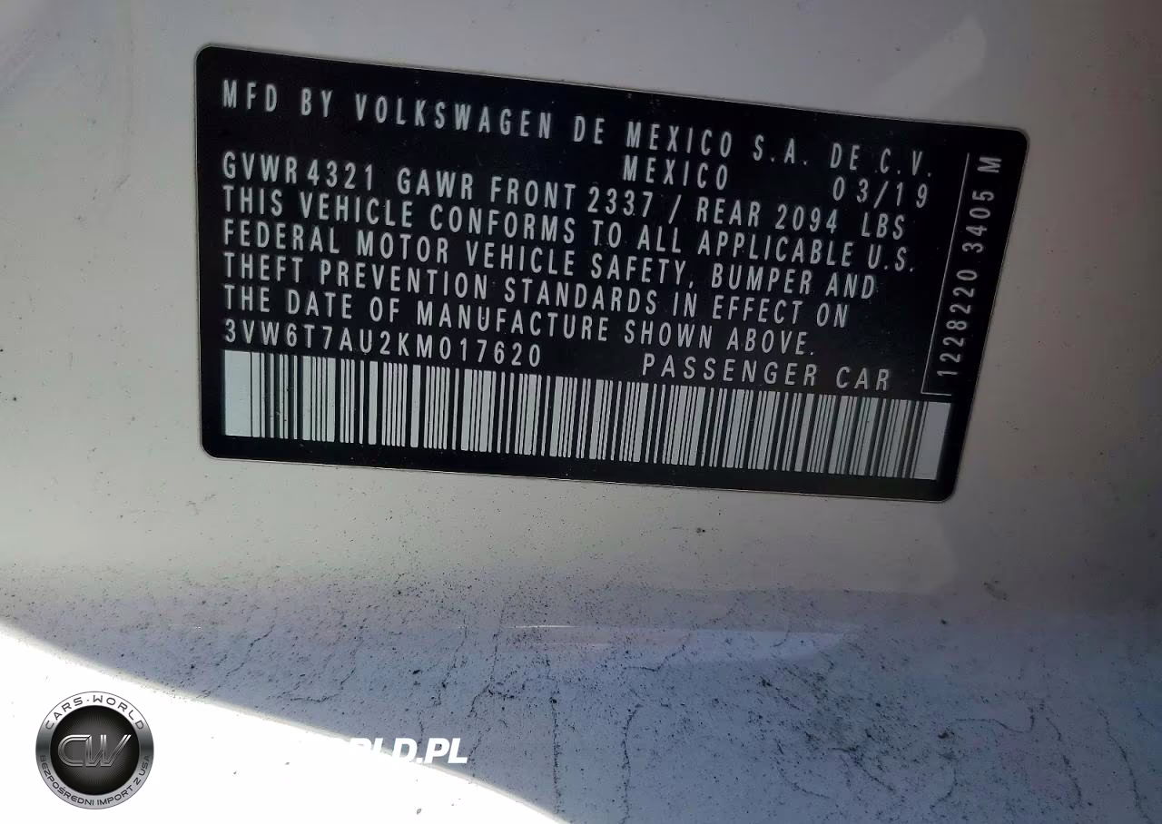 2019 Volkswagen Gti S VIN:3VW6T7AU2KM017620 - 12