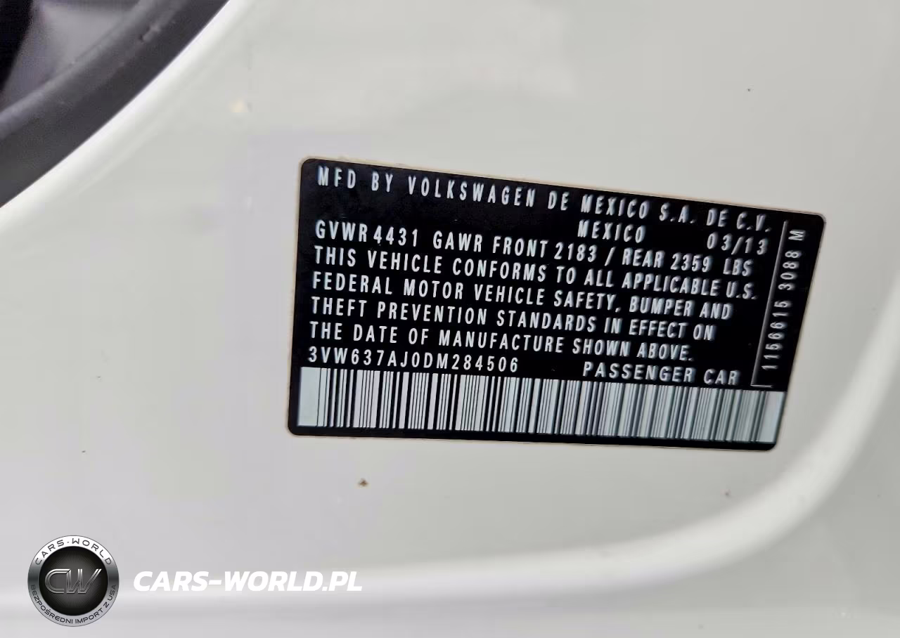 2013 Volkswagen Jetta Hybrid VIN:3VW637AJ0DM284506 - 12