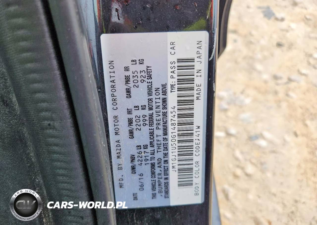 2016 Mazda 6 Sport VIN:JM1GJ1U50G1487454 - 12