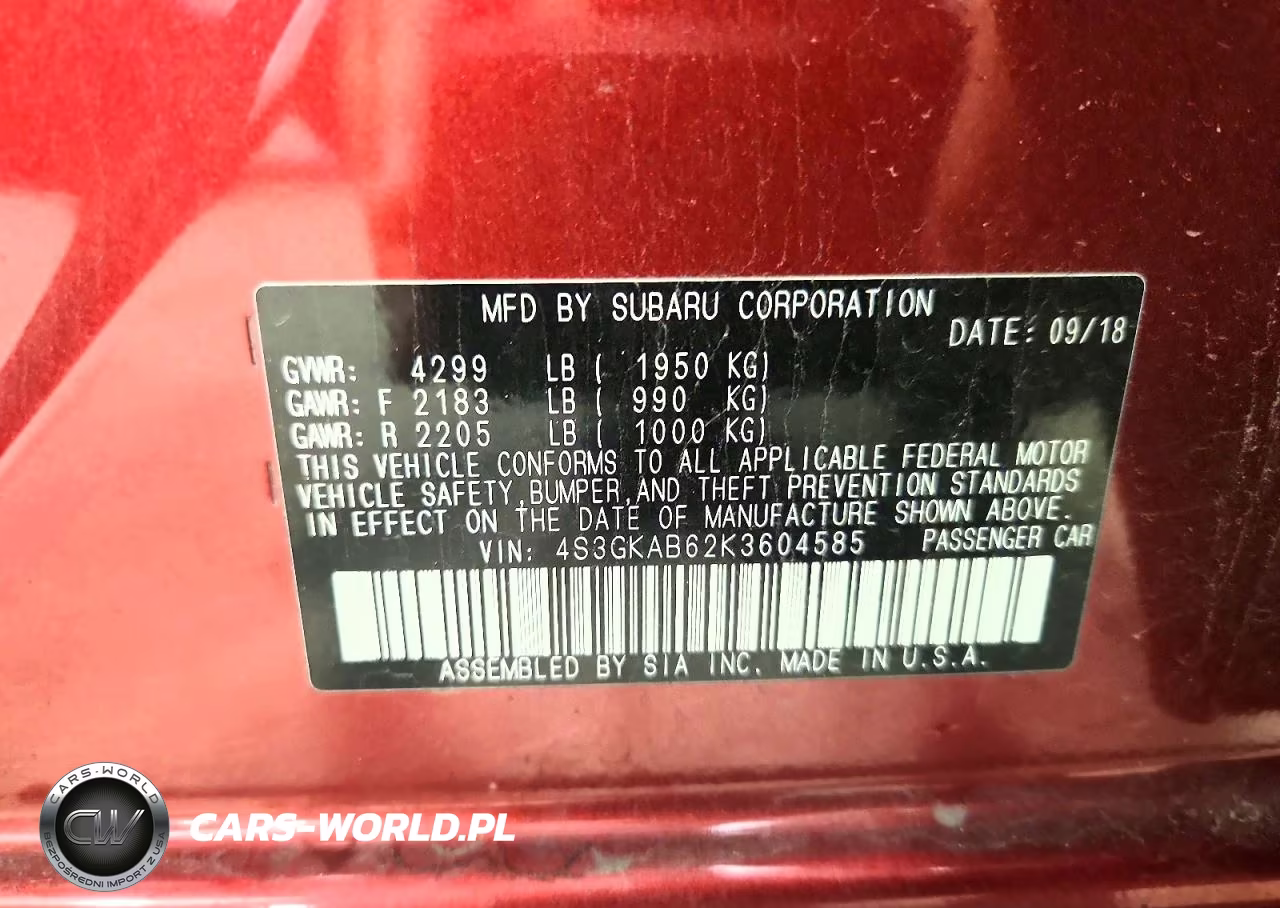 2019 Subaru Impreza VIN:4S3GKAB62K3604585 - 13