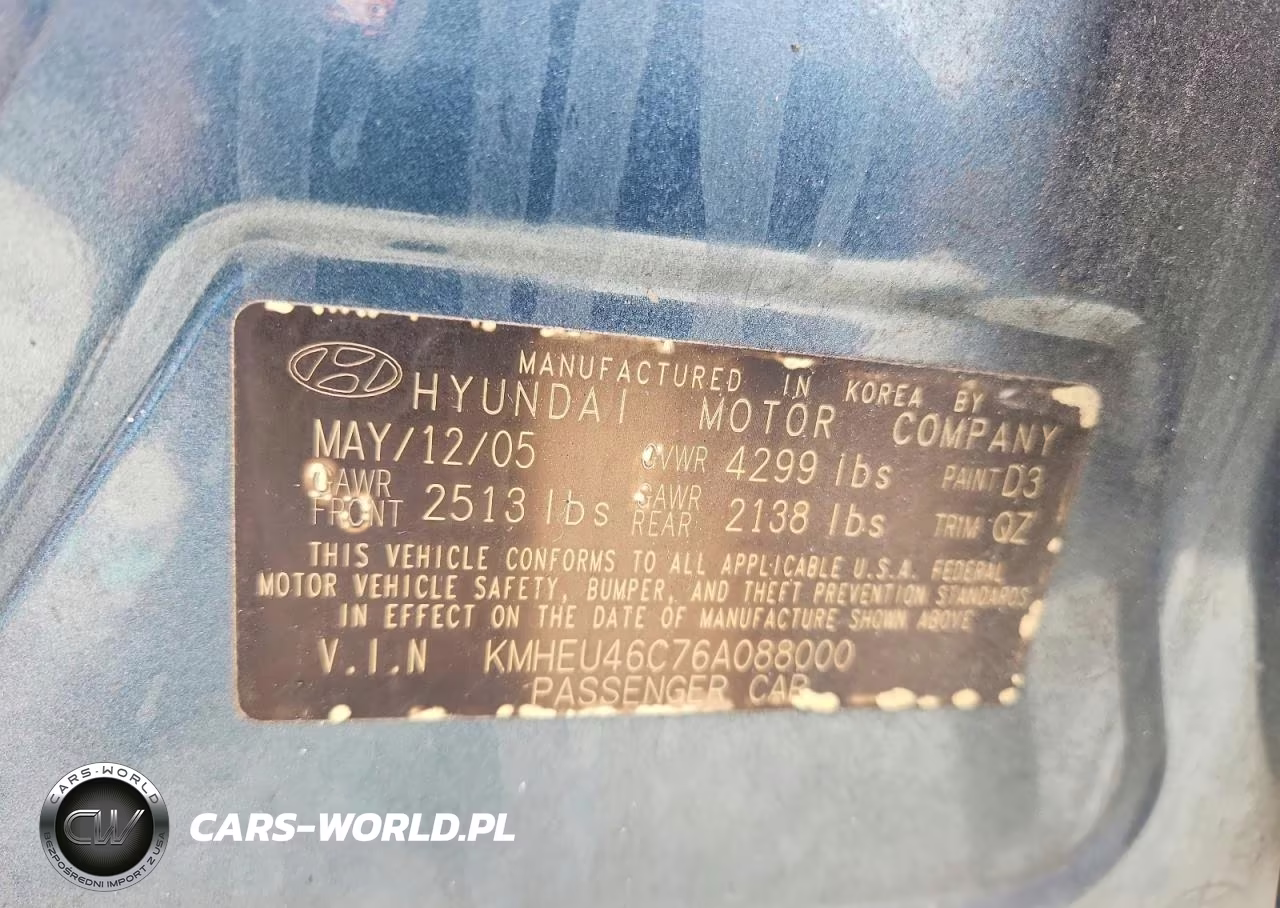 2006 Hyundai Sonata Gls VIN:KMHEU46C76A088000 - 13