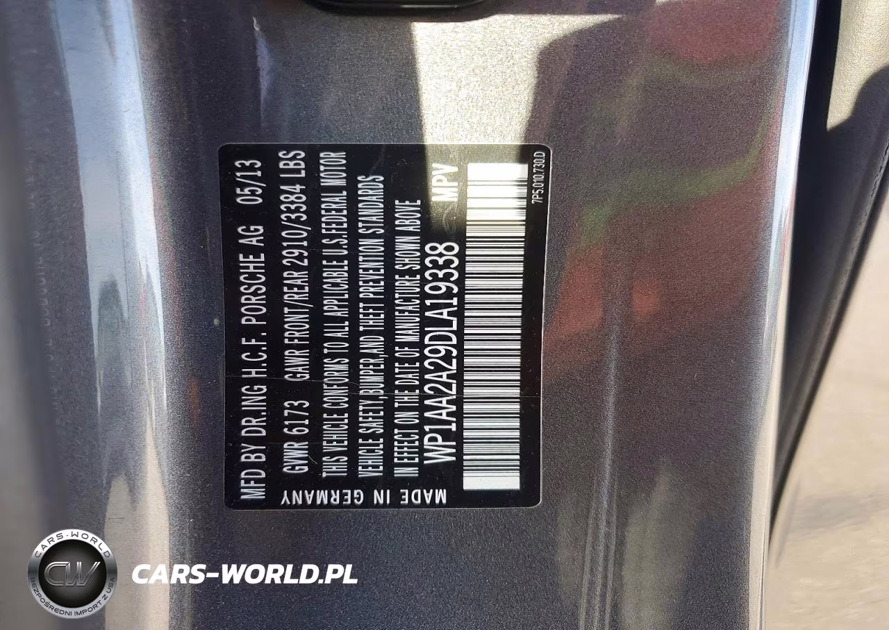 2013 Porsche Cayenne VIN:WP1AA2A29DLA19338 - 13