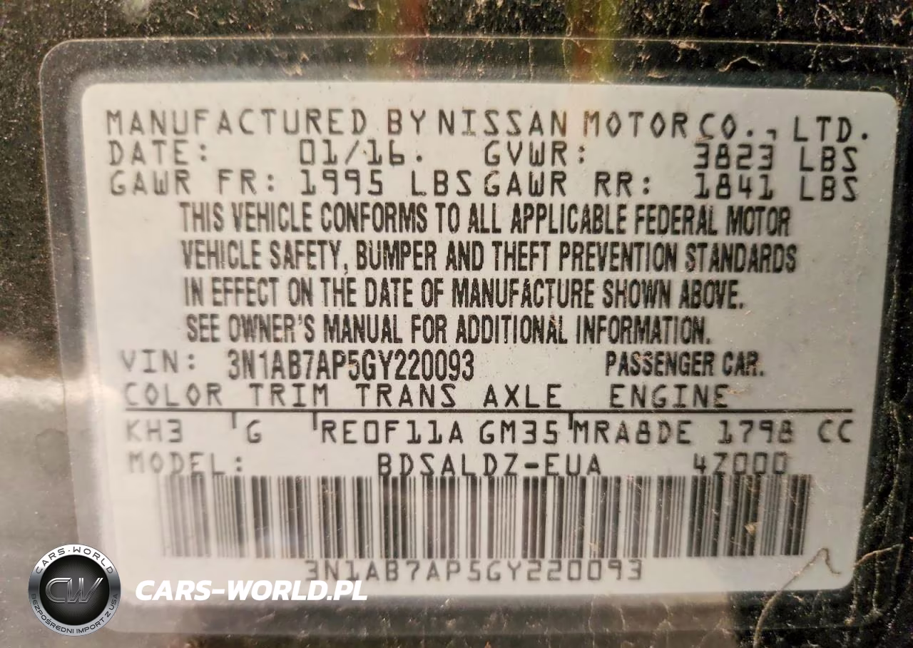 2016 Nissan Sentra Sv VIN:3N1AB7AP5GY220093 - 13