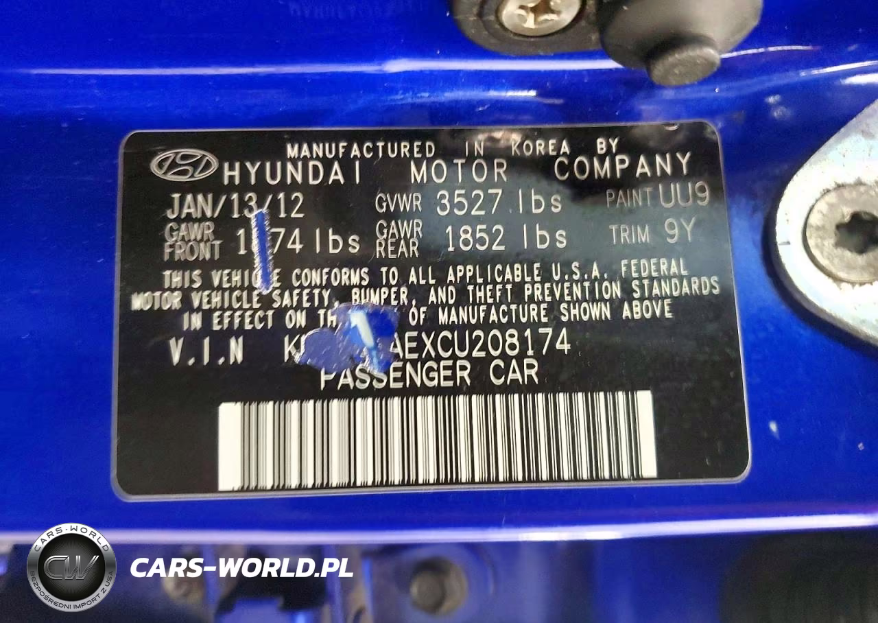2012 Hyundai Accent Gl (Middle-Low Grade) VIN:KMHCT4AEXCU208174 - 13