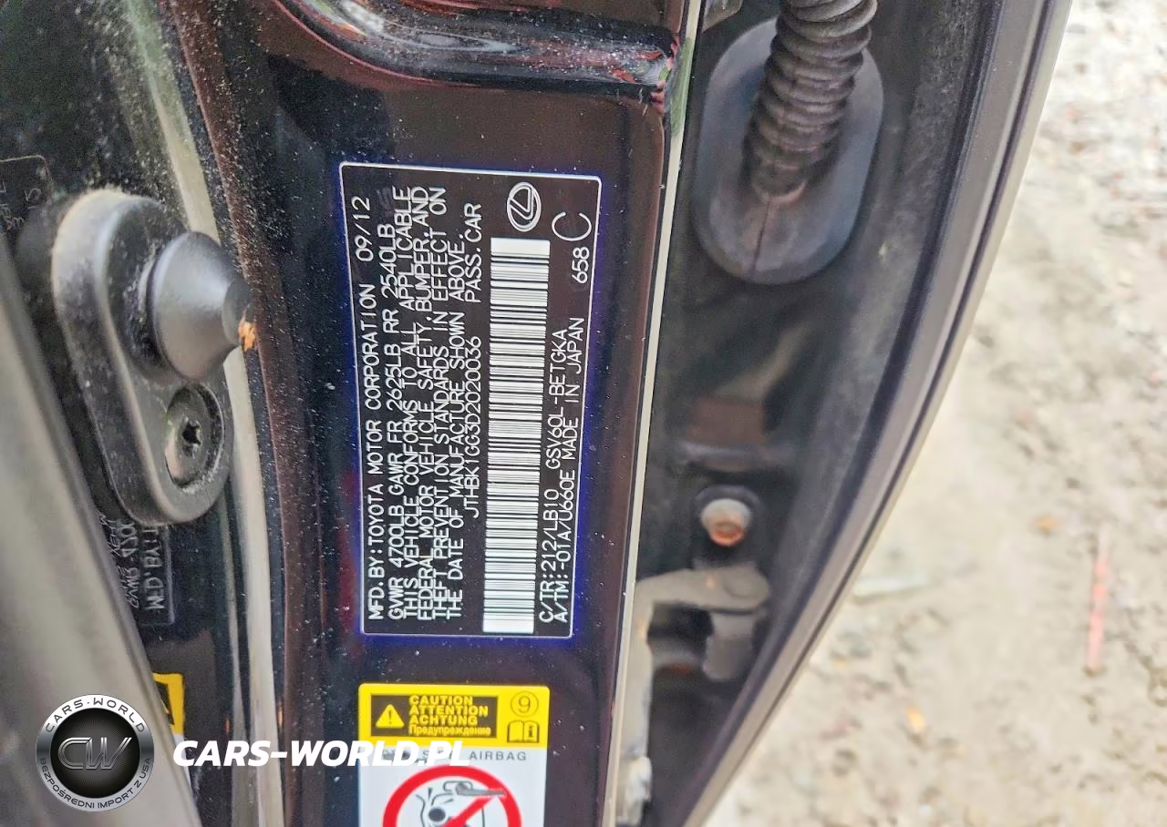 2013 Lexus Es 350 VIN:JTHBK1GG3D2020036 - 12