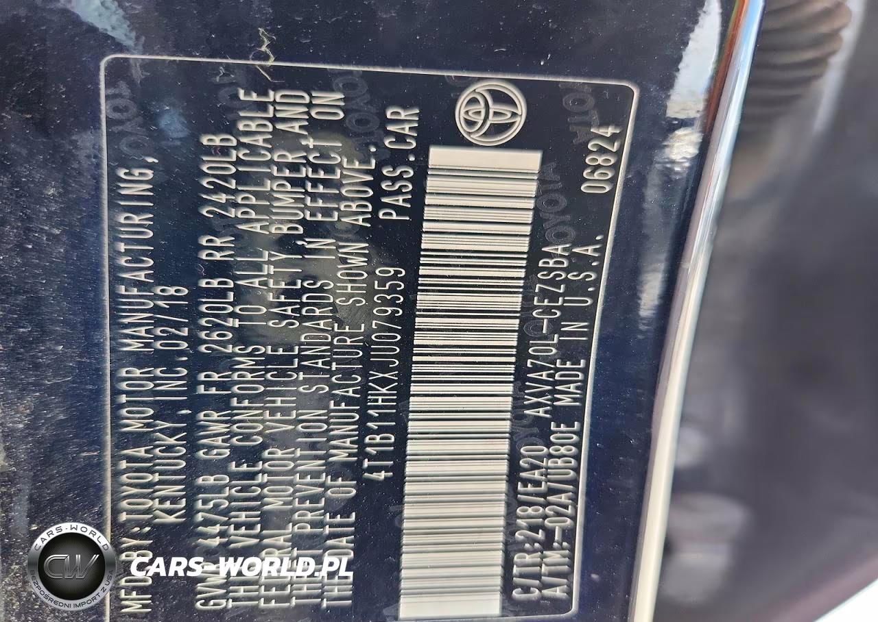 2018 Toyota Camry Se VIN:4T1B11HKXJU079359 - 12