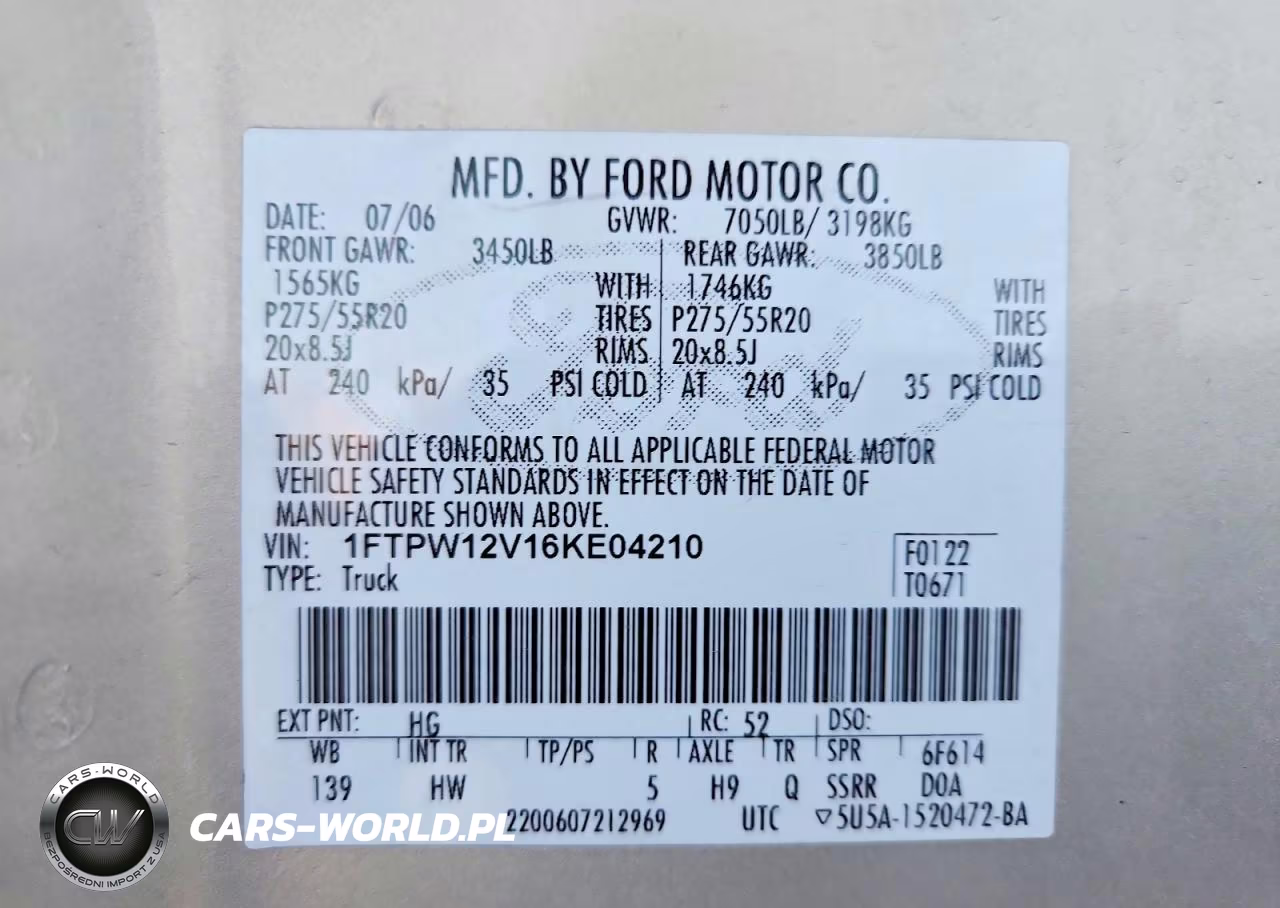 2006 Ford F150 Supercrew VIN:1FTPW12V16KE04210 - 12