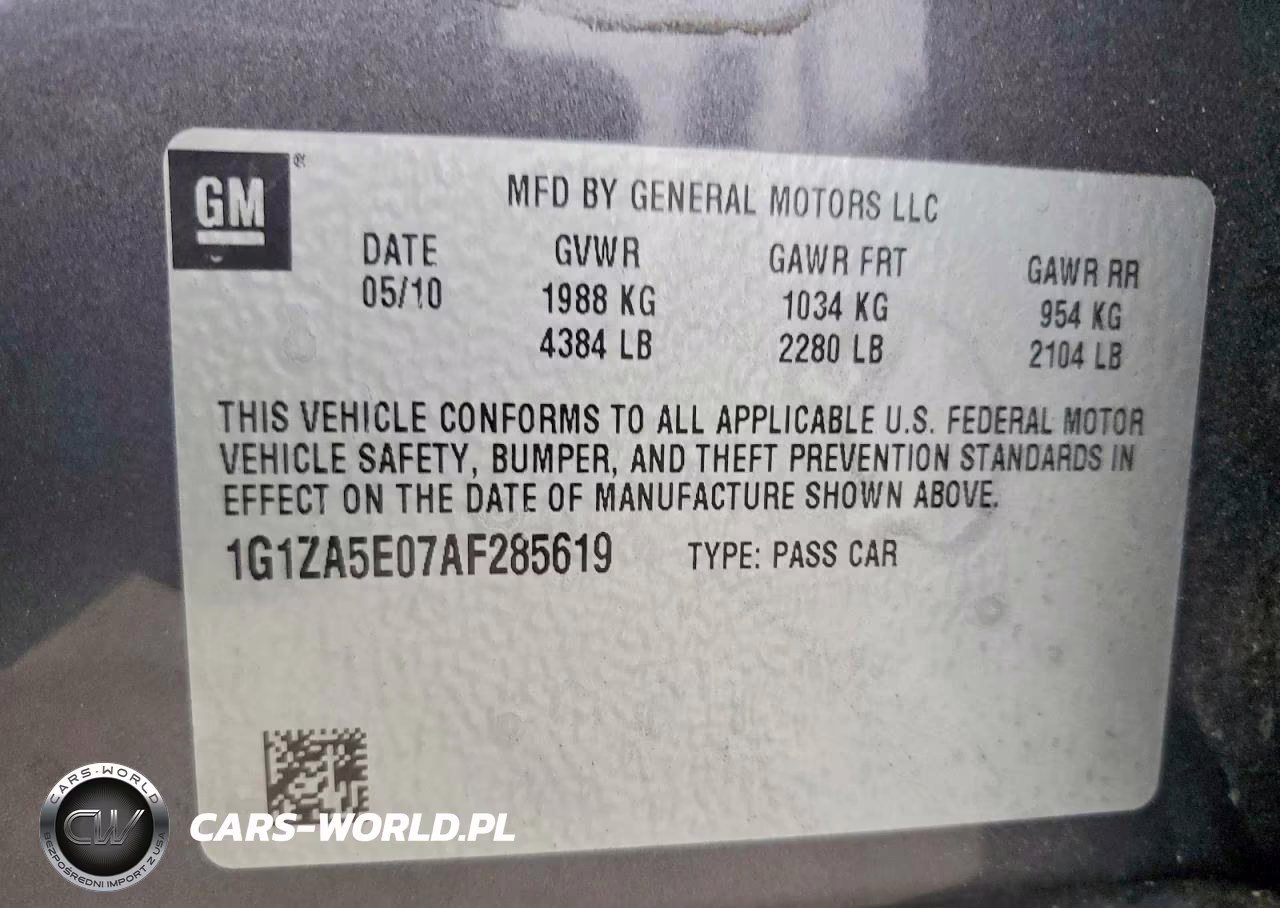 2010 Chevrolet Malibu Ls VIN:1G1ZA5E07AF285619 - 12