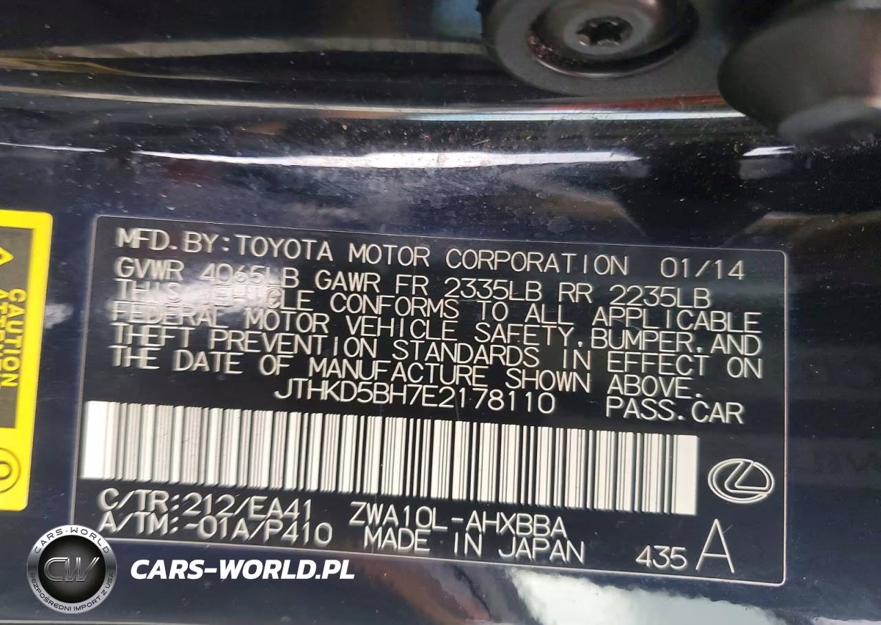2014 Lexus Ct 200 VIN:JTHKD5BH7E2178110 - 13