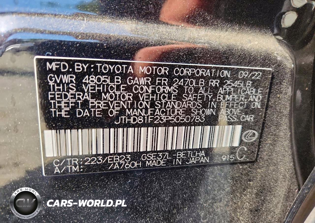 2023 Lexus Is 300 VIN:JTHD81F23P5050783 - 12