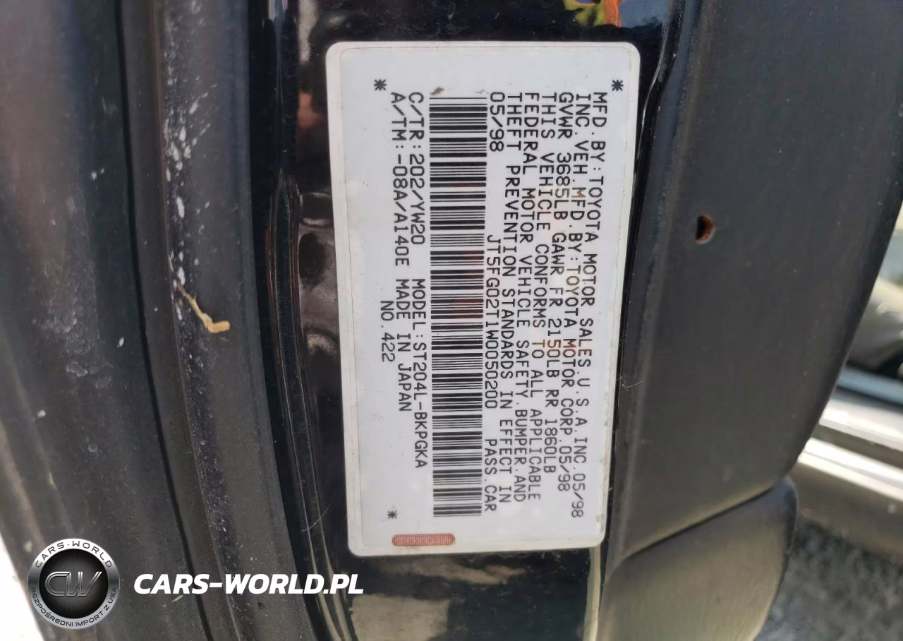 1998 Toyota Celica Gt VIN:JT5FG02T1W0050200 - 12