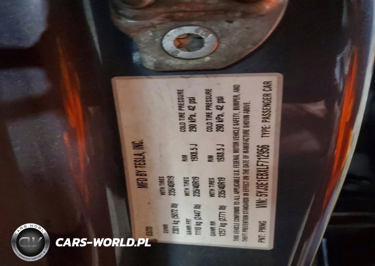 2020 Tesla Model 3 VIN:5YJ3E1EBXLF712956 - 12