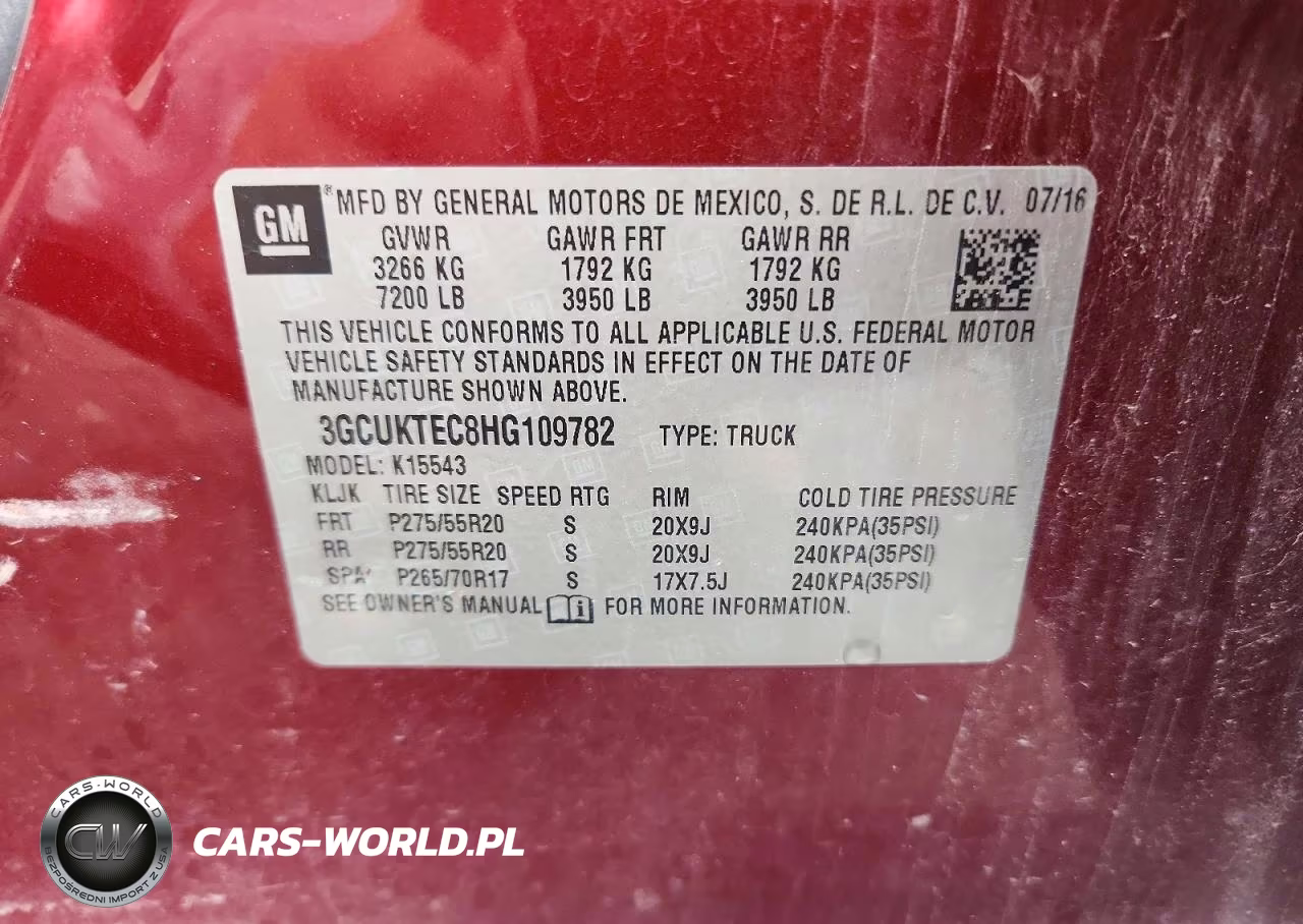 2017 Chevrolet 1500 Silverado K1500 High Country VIN:3GCUKTEC8HG109782 - 12