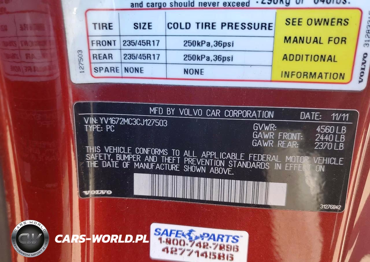 2012 Volvo C70 T5 VIN:YV1672MC3CJ127503 - 12