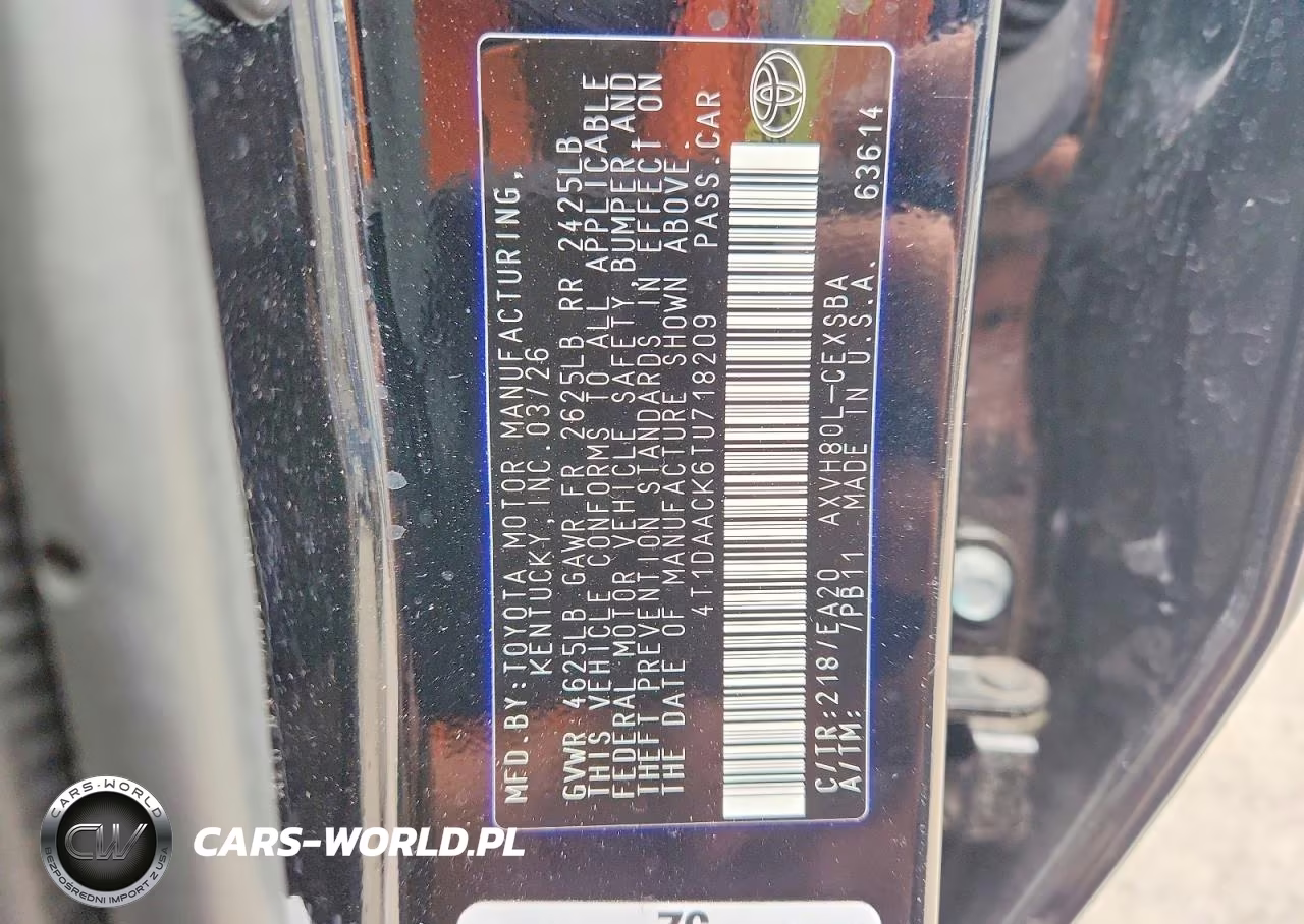 2026 Toyota Camry Se VIN:4T1DAACK6TU718209 - 12