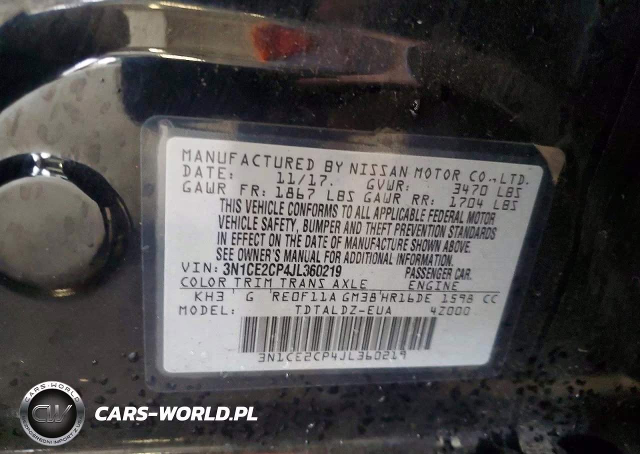 2018 Nissan Versa Note Sv VIN:3N1CE2CP4JL360219 - 12