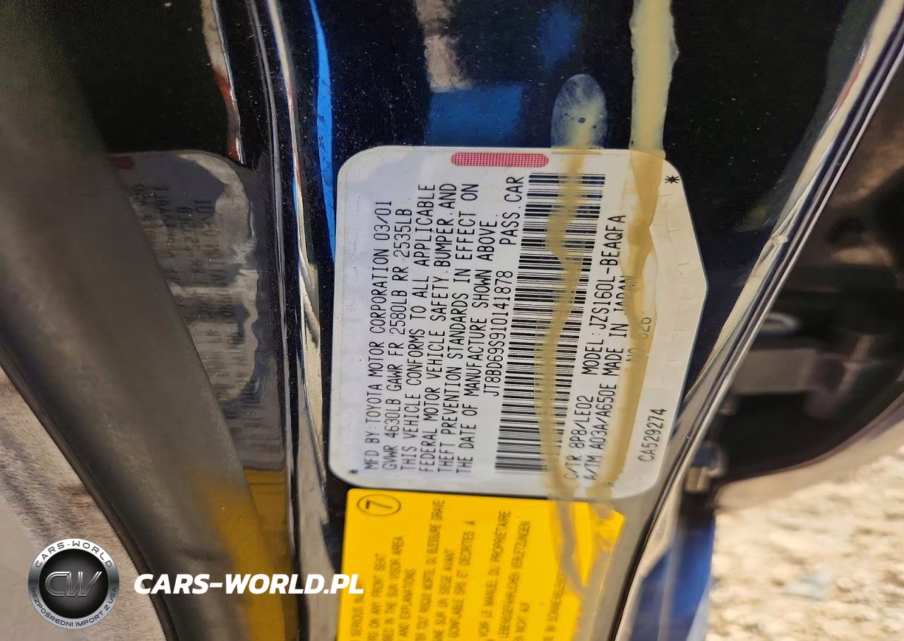 2001 Lexus Gs 300 VIN:JT8BD69S910141878 - 12