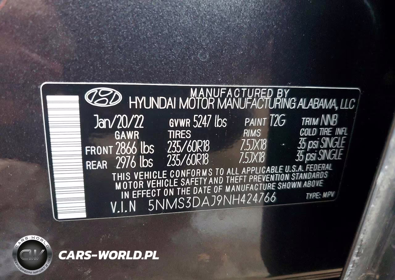 2022 Hyundai Santa Fe Sel VIN:5NMS3DAJ9NH424766 - 14