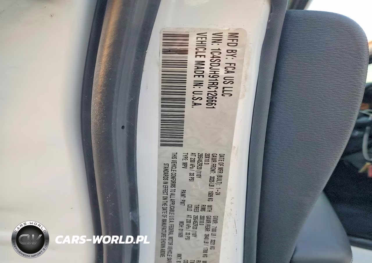 2024 Dodge Durango Srt Hellcat Awd VIN:1C4SDJH91RC126661 - 13