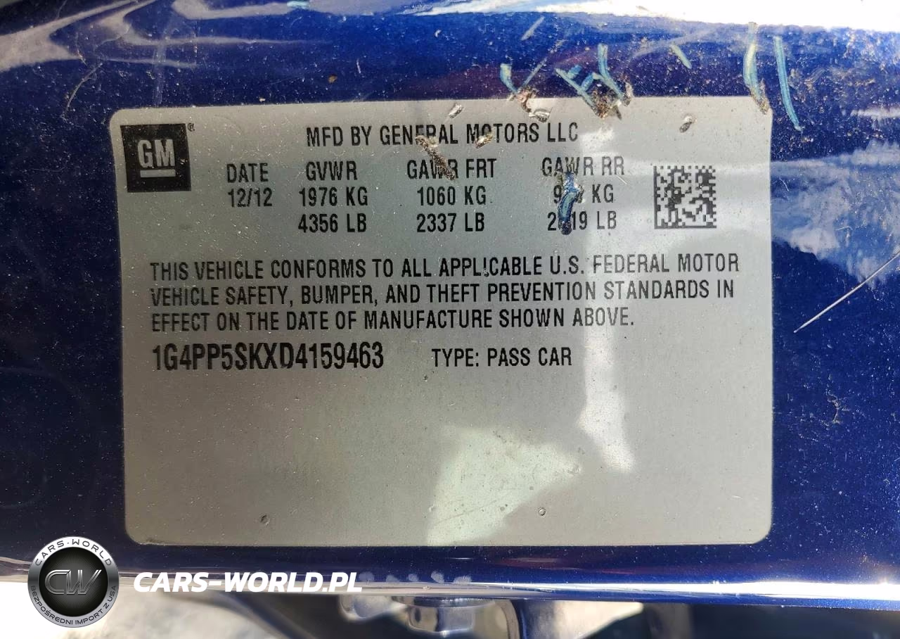 2013 Buick Verano VIN:1G4PP5SKXD4159463 - 12