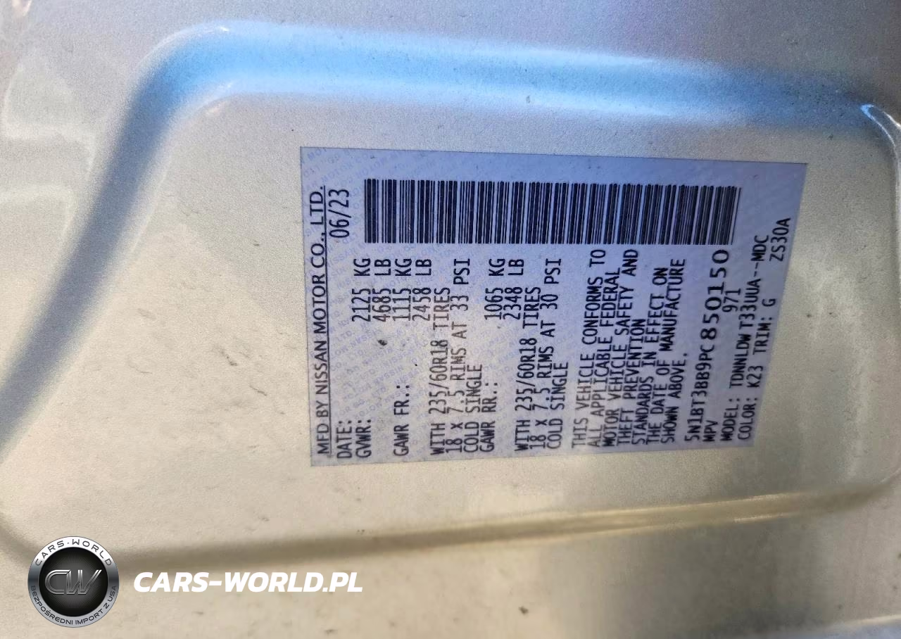 2023 Nissan Rogue Sv VIN:5N1BT3BB9PC850150 - 13