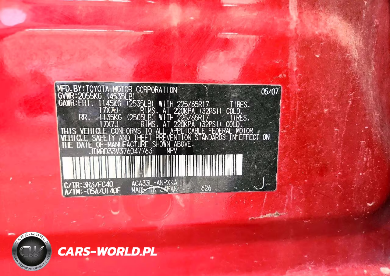 2007 Toyota Rav4 Base VIN:JTMBD33V376047763 - 13