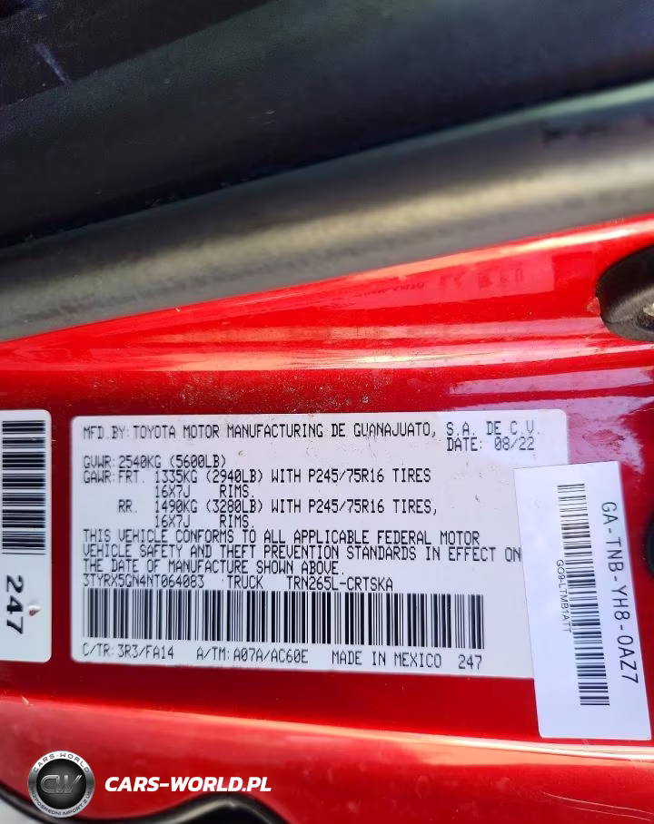 2022 Toyota Tacoma Sr VIN:3TYRX5GN4NT064083 - 12