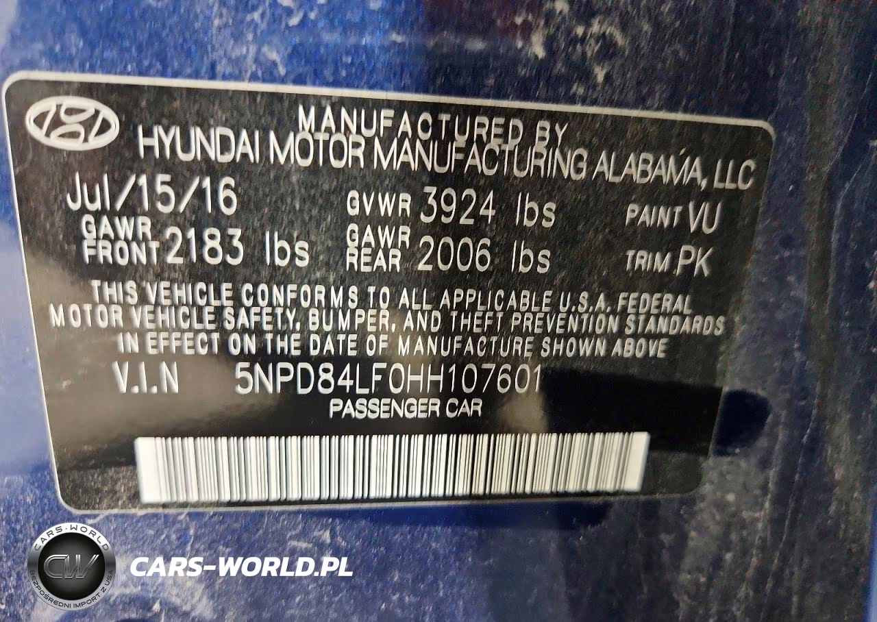 2017 Hyundai Elantra Se VIN:5NPD84LF0HH107601 - 12