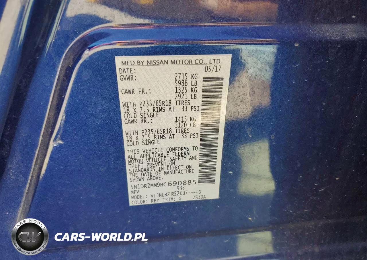 2017 Nissan Pathfinder S VIN:5N1DR2MM9HC690885 - 13