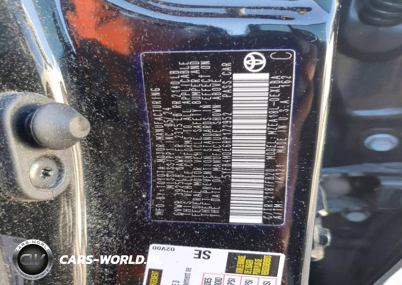 2024 Toyota Corolla Le VIN:5YFB4MDE6RP172952 - 12