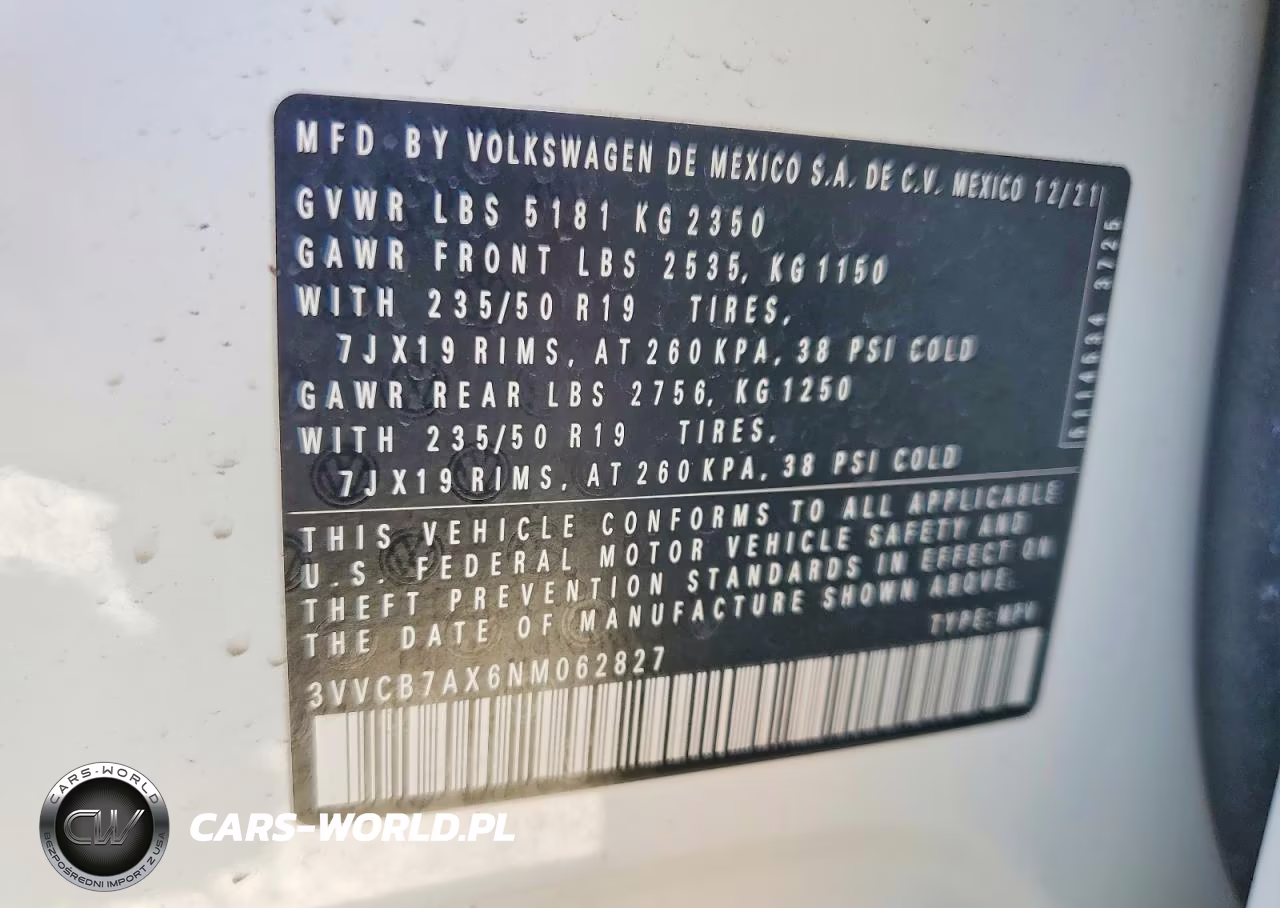 2022 Volkswagen Tiguan Se R-Line Black VIN:3VVCB7AX6NM062827 - 14