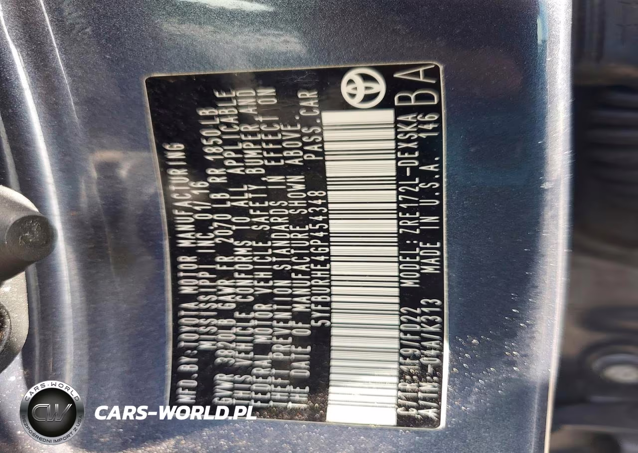2016 Toyota Corolla L VIN:5YFBURHE4GP454348 - 13