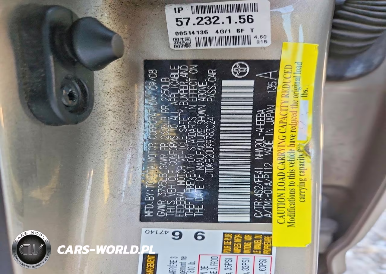 2009 Toyota Prius Touring VIN:JTDKB20U997830241 - 13
