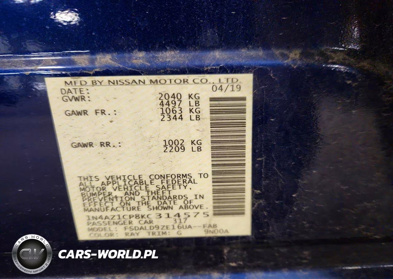 2019 Nissan Leaf Sv VIN:1N4AZ1CP8KC314575 - 13