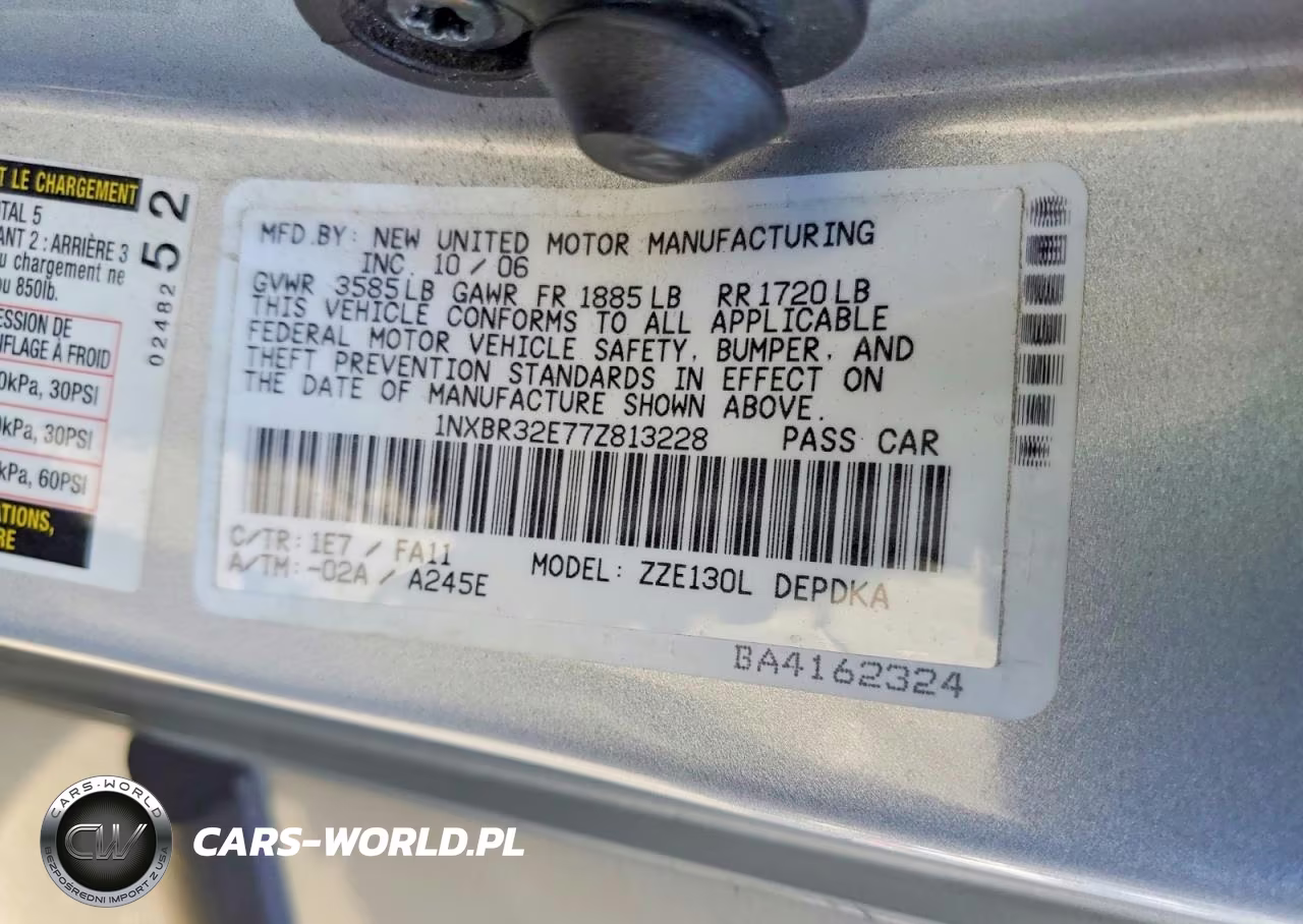 2007 Toyota Corolla Ce VIN:1NXBR32E77Z813228 - 13