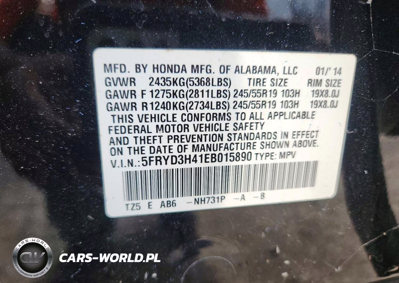 2014 Acura Mdx Technology VIN:5FRYD3H41EB015890 - 14