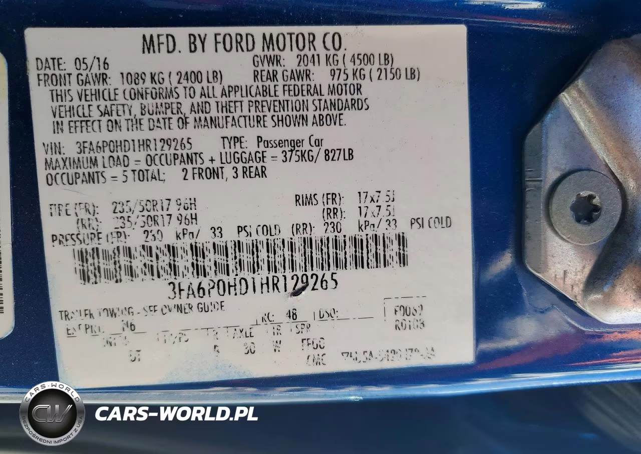 2017 Ford Fusion Se VIN:3FA6P0HD1HR129265 - 12