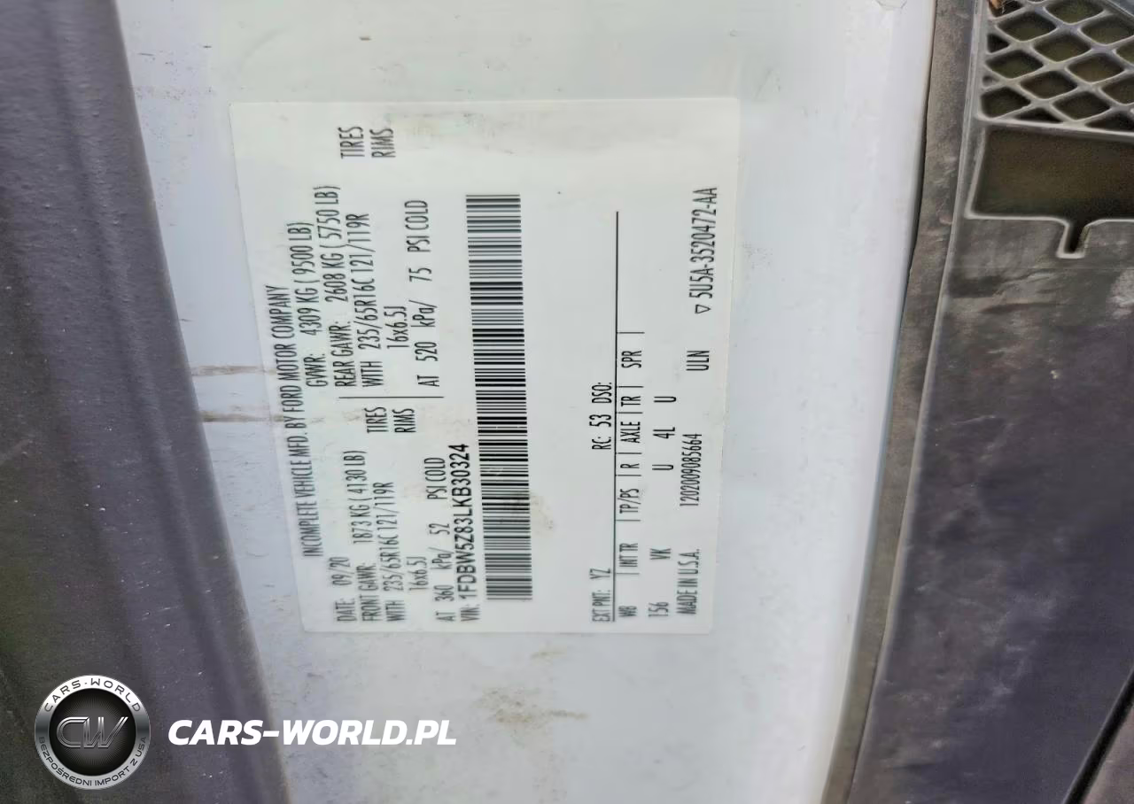 2020 Ford Transit T-350 VIN:1FDBW5Z83LKB30324 - 12