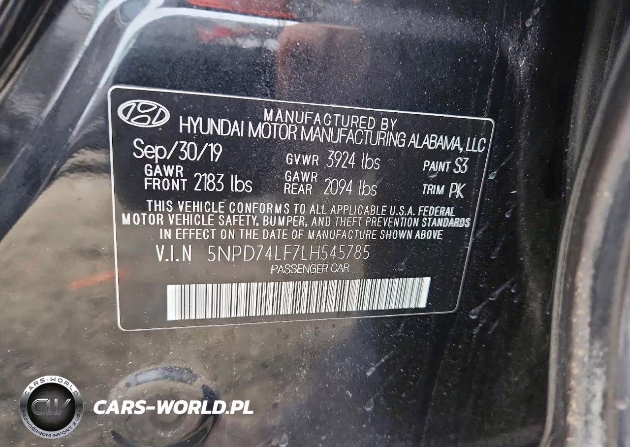 2020 Hyundai Elantra Se VIN:5NPD74LF7LH545785 - 12