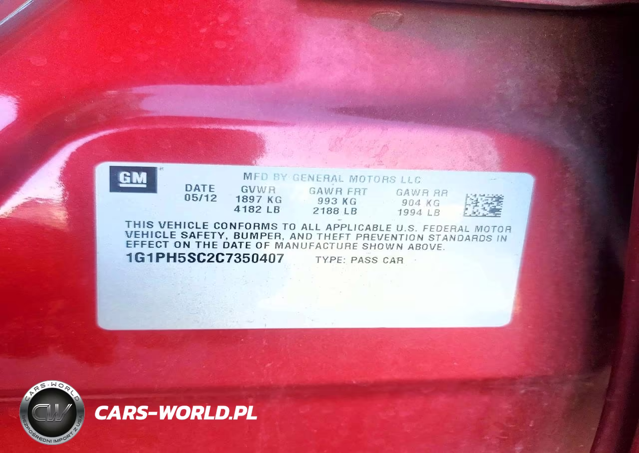 2012 Chevrolet Cruze Ltz VIN:1G1PH5SC2C7350407 - 12