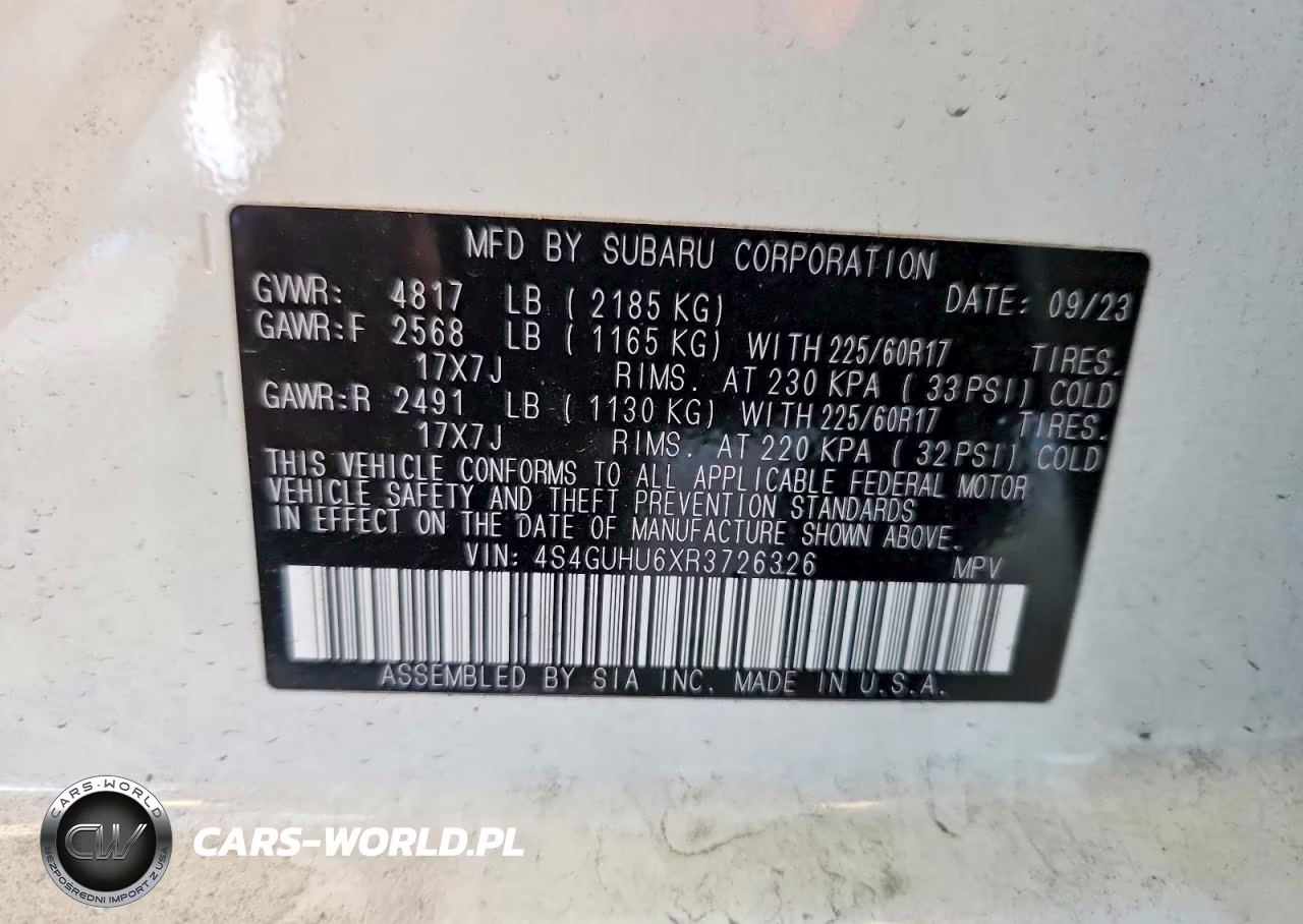 2024 Subaru Crosstrek Wilderness VIN:4S4GUHU6XR3726326 - 13