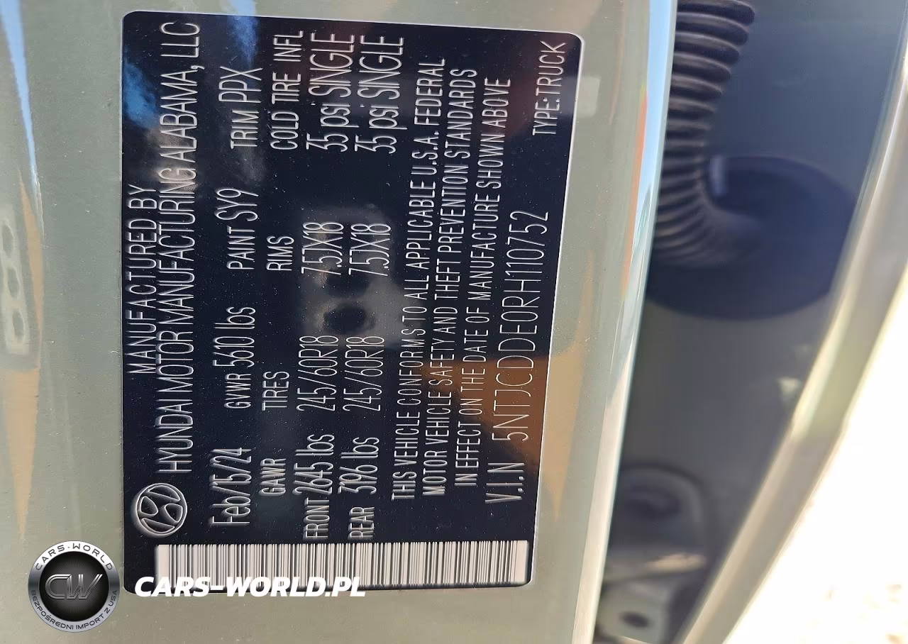 2024 Hyundai Santa Cruz Sel VIN:5NTJCDDE0RH110752 - 13