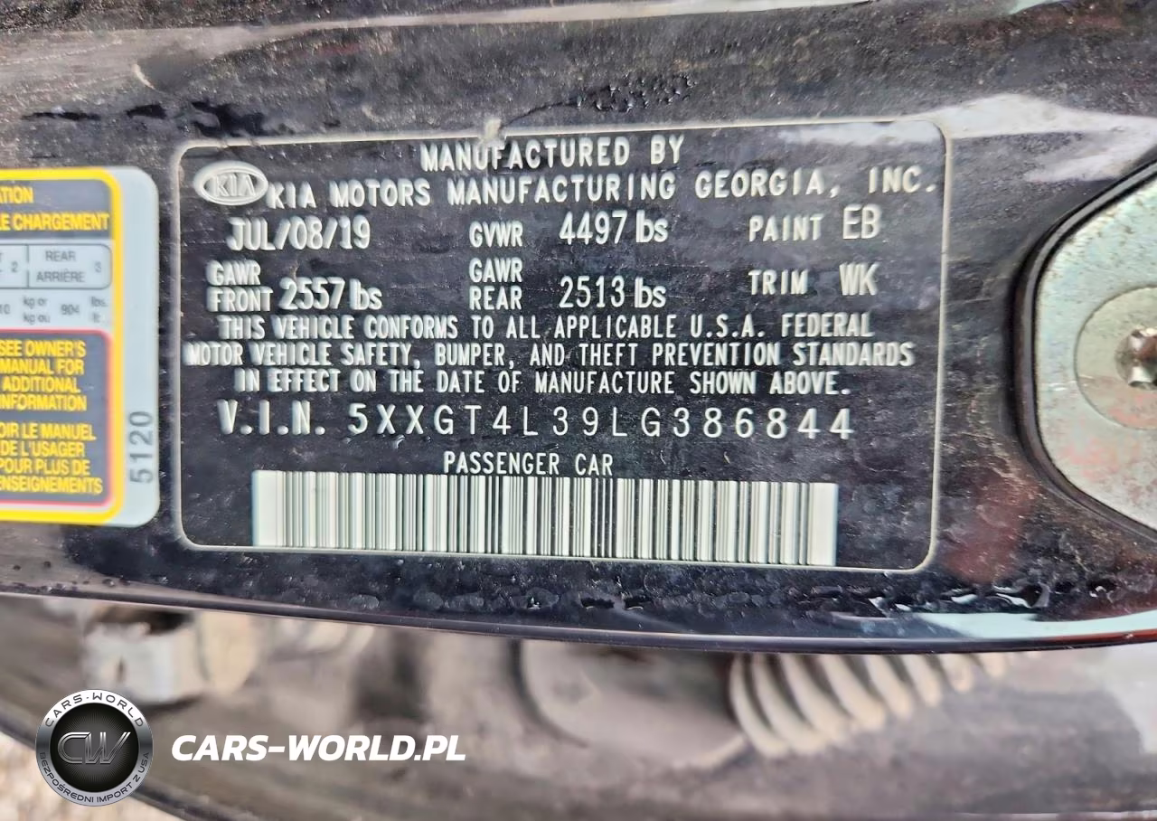 2020 Kia Optima Lx VIN:5XXGT4L39LG386844 - 12